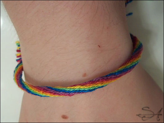 Rainbow Kumihimo Bracelet